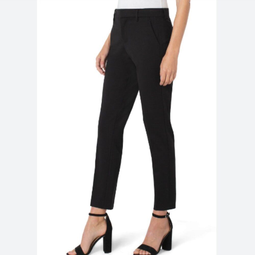 NWT LIVERPOOL The Knit Kelsey Trouser Pants Black Size 4 / 27